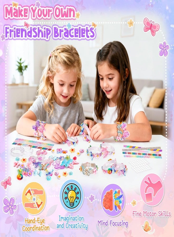 Eichhoo Friendship Bracelet Making Kit for Girls, 5-12 Year Old Girl Birthday Gifts, Arts and Crafts Kits for Kids, Girls Toys Age 5 6 7 8 9 10 Years Old, Kid Jewelry Making Kit with Charm (Butterfly&Flower) - Image 2